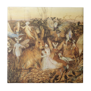 Kanin bland Älvorna, Vintage Fairy Tales Kakelplatta