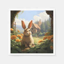 Kanin bland Marigolds