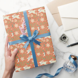 Kanin Blommigt Dekorativ kudde Presentpapper