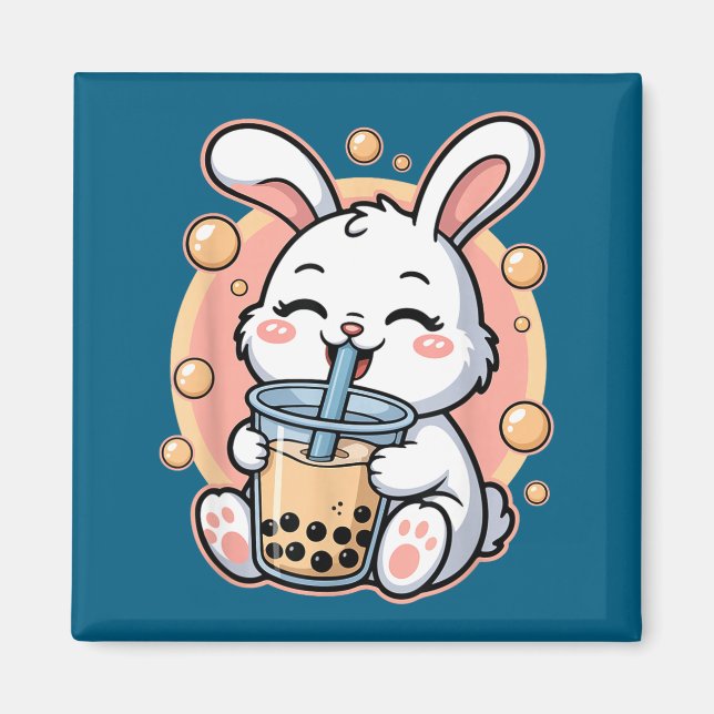 Kanin Boba Te Bubbel Te Magnet (Framsidan)