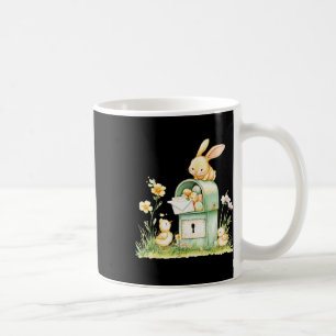 Kanin brevlåda levererar med ägg kaffemugg