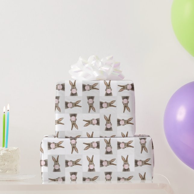 Kanin Bubbelgum Rosa Presentpapper (Festgåvor)