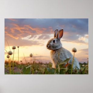 Kanin Bunny Animal Nature Majestic Vild Poster