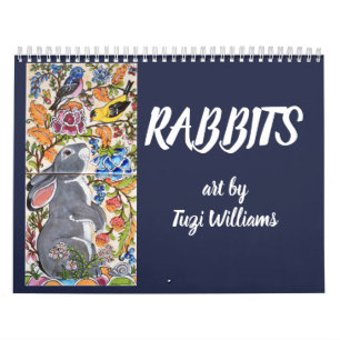 Kanin Bunny Art Calendar varje år Tuzi Williams Kalender
