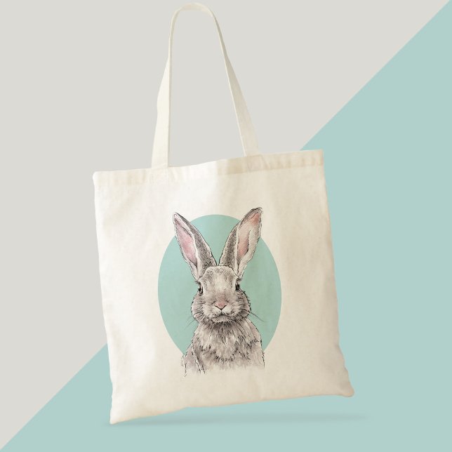 Kanin Bunny teckning Cute Vår Djurkonst Tygkasse (Skapare uppladdad)