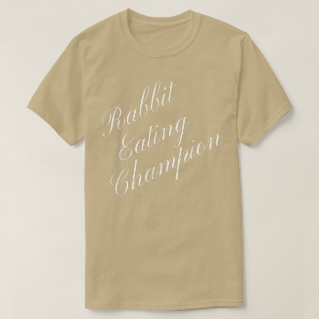 Kanin Eating Champion Competitive Food Eating Con T Shirt (Design framsida)