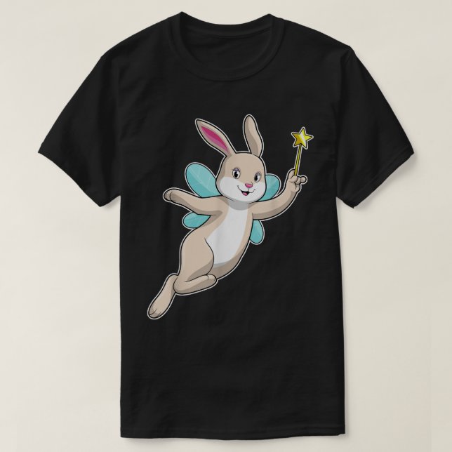 Kanin Fairy Magic trollspö Vingar T Shirt (Design framsida)