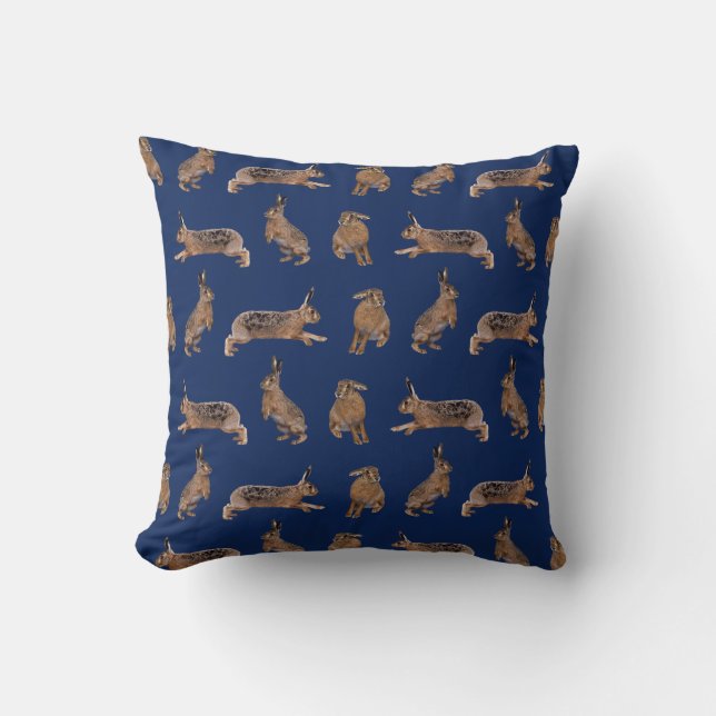 Kanin Fån Pillow (Navy) Kudde (Framsida)