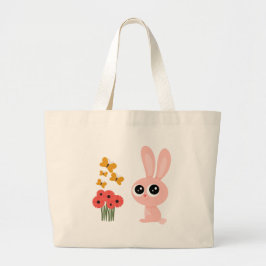 Kanin Fjäril Söt Totebags Jumbo Tygkasse