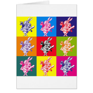 Kanin för popkonstvit hälsningskort