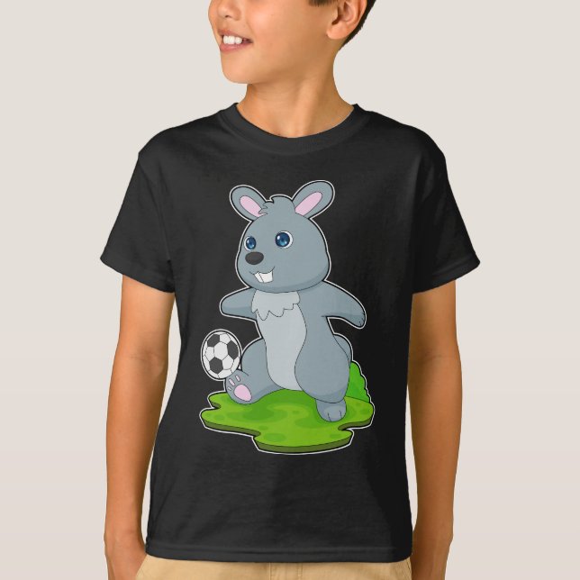 Kanin Fotbollsspelare Fotboll T Shirt (Framsida)