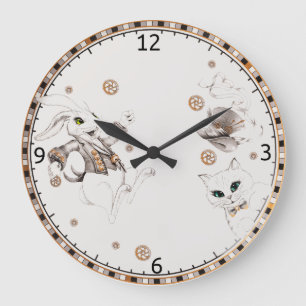 Kanin från wonderland stor klocka