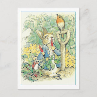 Kanin Garden Carrots efter Beatrix Potter Postcard Vykort