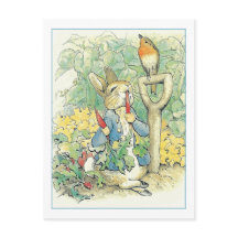 Kanin Garden Carrots efter Beatrix Potter Postcard