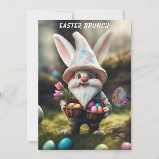 Kanin Gnome Äggkorg Påskbrunch Inbjudningar