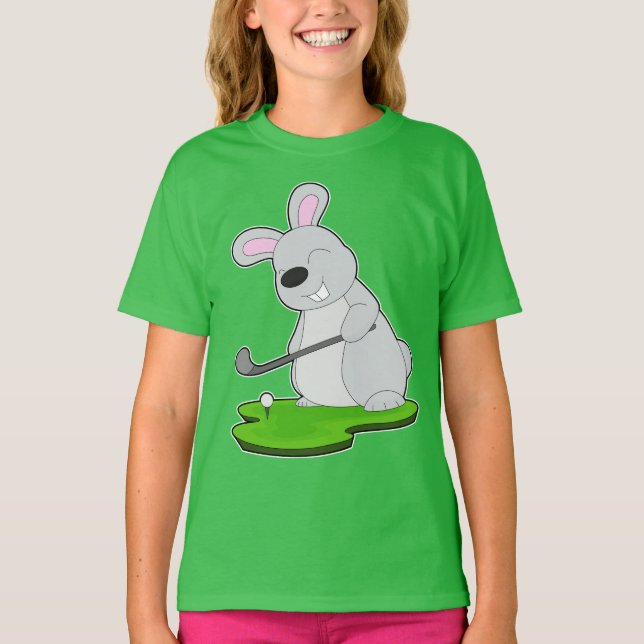 Kanin Golf Golfklubbor T Shirt (Framsida)