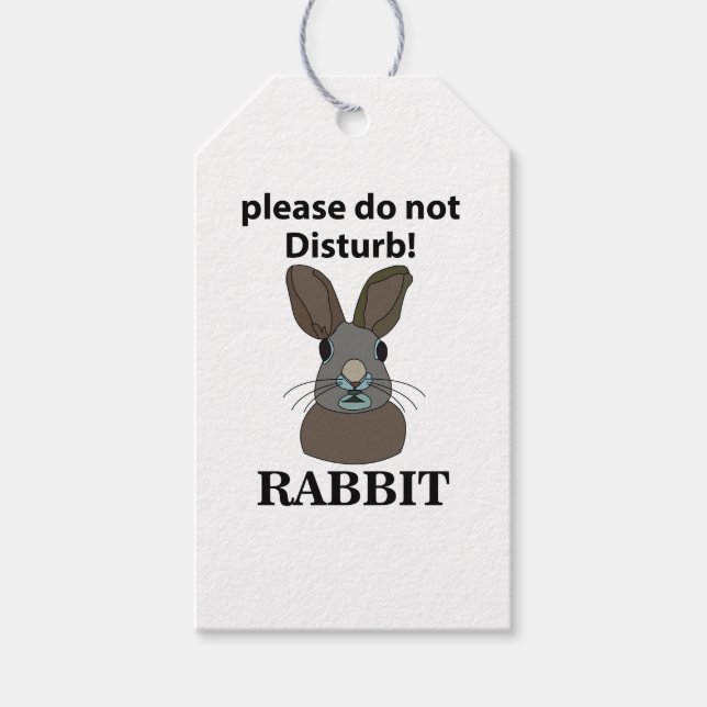 Kanin, gör inte skillnad på rabbit presentetikett (Framsidan)