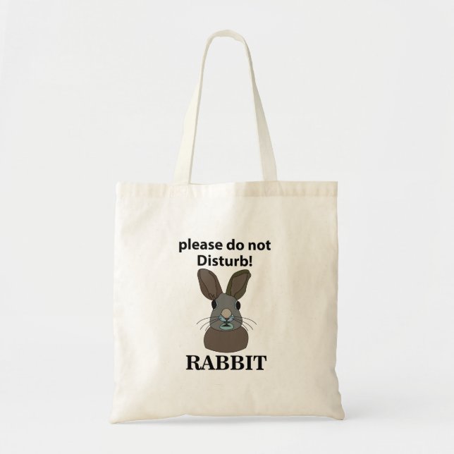 Kanin, gör inte skillnad på rabbit tygkasse (Framsidan)