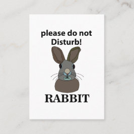 Kanin, gör inte skillnad på rabbit visitkort