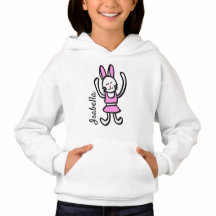 Kanin Grafisk Hoodie med Ditt Namn