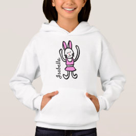 Kanin Grafisk Hoodie med Ditt Namn T Shirt