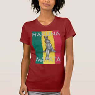 Kanin Hakuna Matata Levande Rasta Färger Abstrak Tee