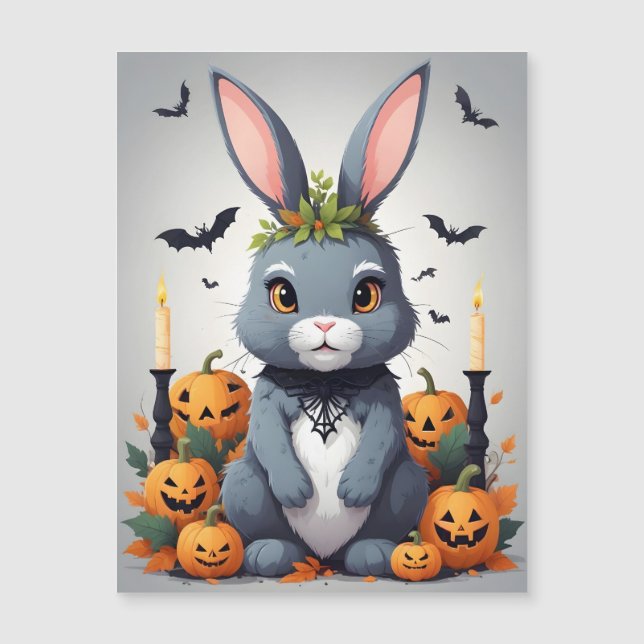 Kanin Halloween Söt Behaglig Rolig Djur Magi (Framsida)