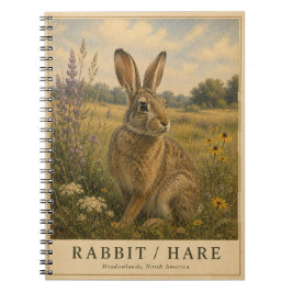 Kanin Hare Meadowlands VINTAGE Anteckningsbok