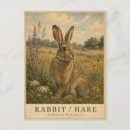 Kanin Hare Meadowlands VINTAGE Vykort
