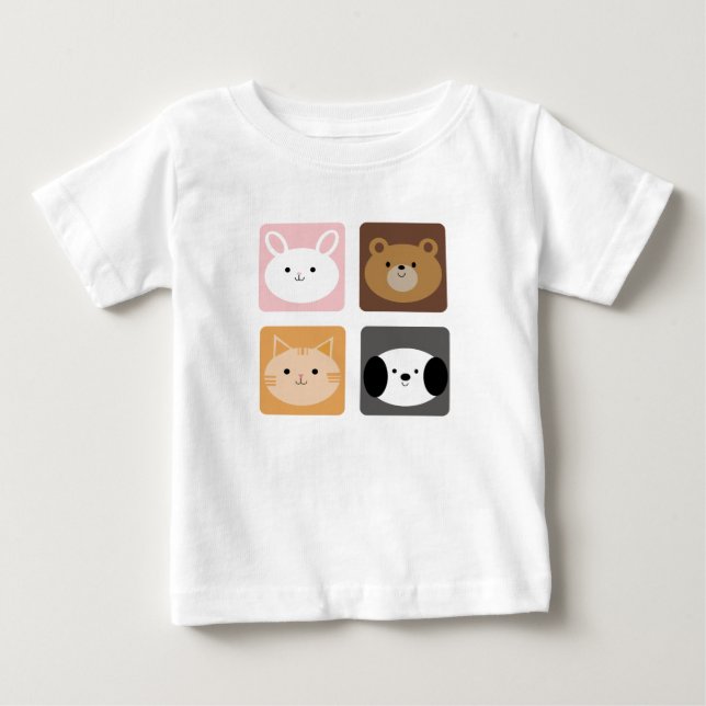 Kanin, Hund, katt och björn T Shirt (Framsida)