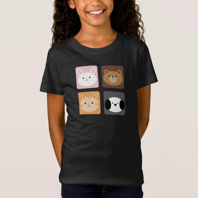 Kanin, Hund, katt och björn T Shirt (Framsida)