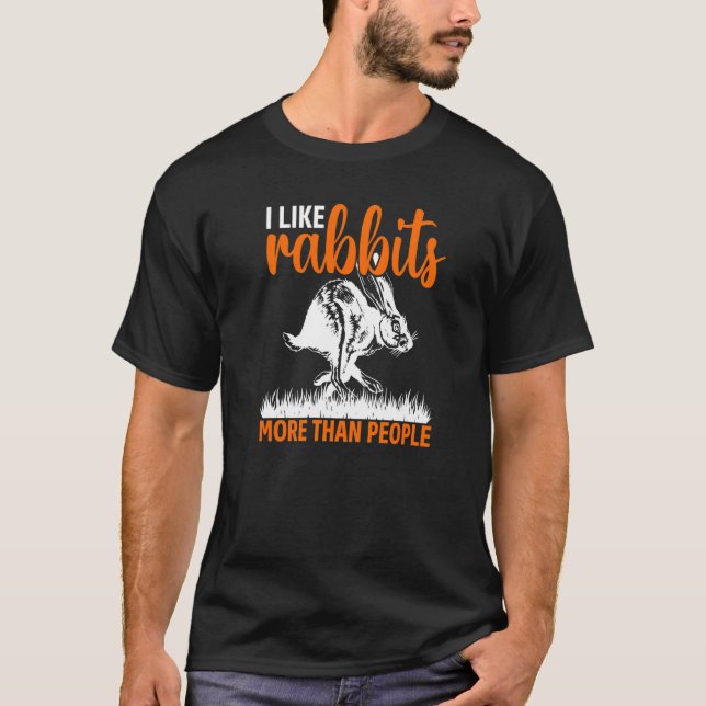 Kanin Husdjur Morötter Säger Retro T Shirt (Framsida)