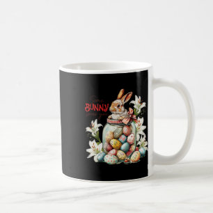 Kanin i A GL Burk - färglös Vintage Påsk Kaffemugg