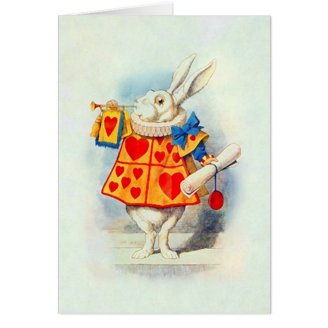 Kanin i Alice i Wonderland ~ Card OBS Kort (Framsidan)