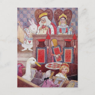 Kanin i Alice i Wonderland ~ Postcard Vykort