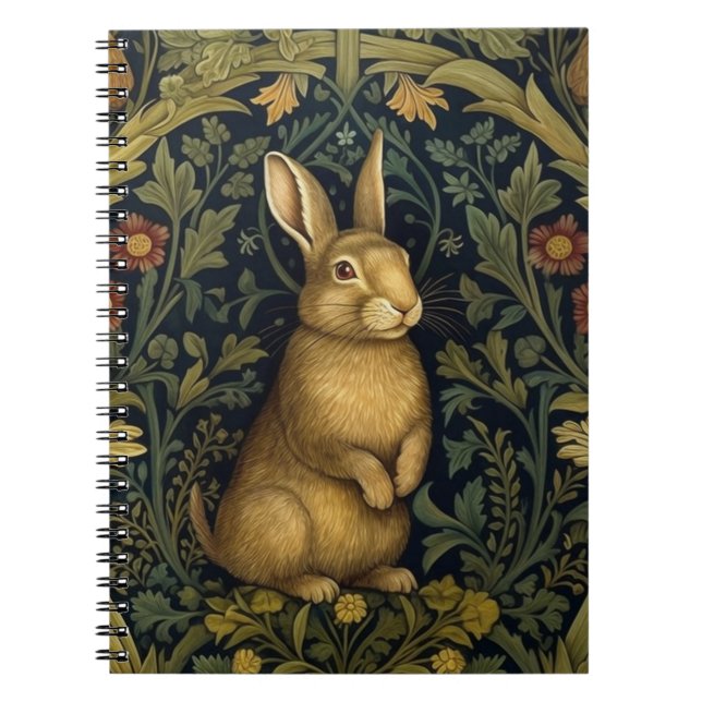 Kanin i art nouveau stil anteckningsbok (Framsidan)