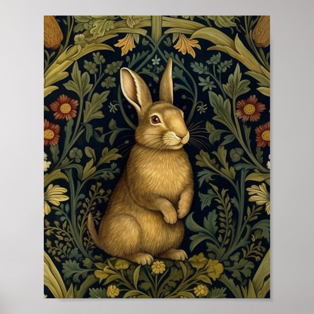 Kanin i art nouveau stil poster (Framsidan)
