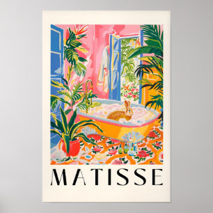Kanin i badkar konsttryck, Maximalistisk dekoratio Poster