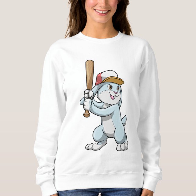 Kanin i Baseball med Baseball fladdermus T Shirt (Framsida)