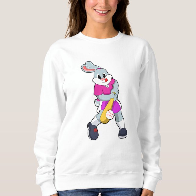 Kanin i Baseball med Baseball fladdermus T Shirt (Framsida)