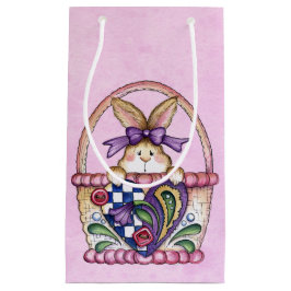 Kanin i basket - gåvan hänger lös