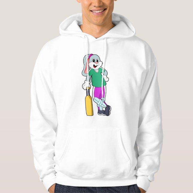 Kanin i Cricket med Cricket fladdermus Hoodie (Framsida)