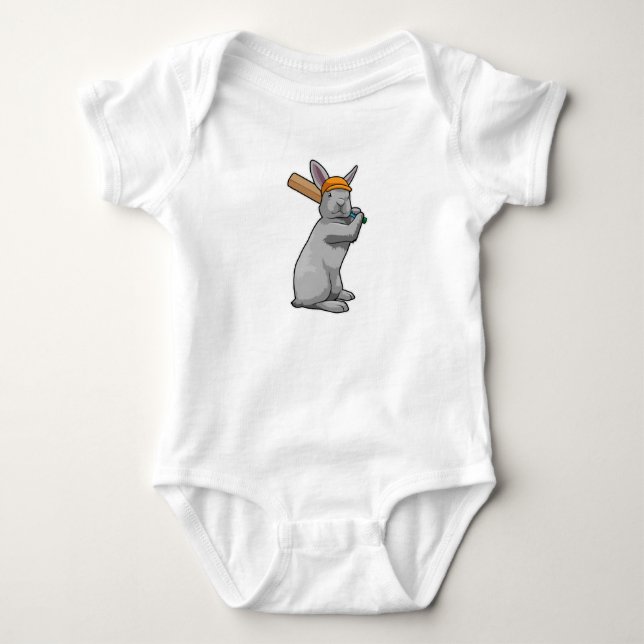 Kanin i Cricket med Cricket fladdermus T Shirt (Framsida)