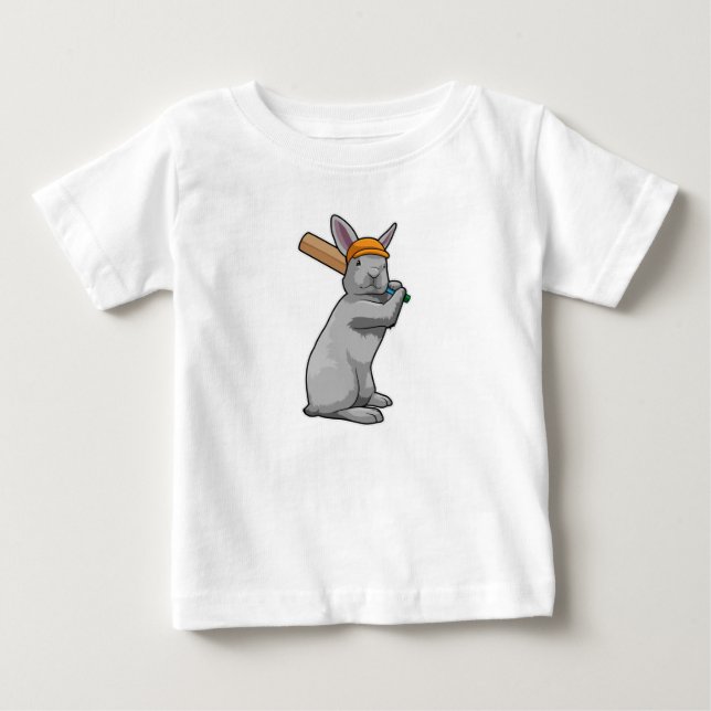 Kanin i Cricket med Cricket fladdermus T Shirt (Framsida)