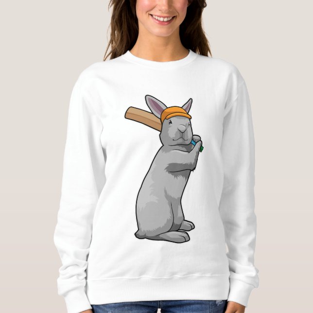 Kanin i Cricket med Cricket fladdermus T Shirt (Framsida)