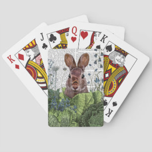 Kanin i ett kaninplåster casinokort