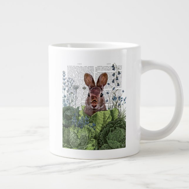 Kanin i ett kaninplåster jumbo mugg (Höger)