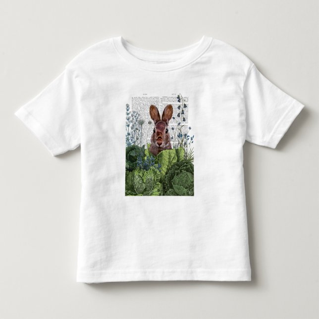 Kanin i ett kaninplåster t shirt (Framsida)