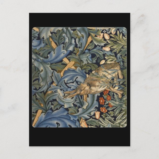Kanin i Forest av William Morris Vykort (Framsida)