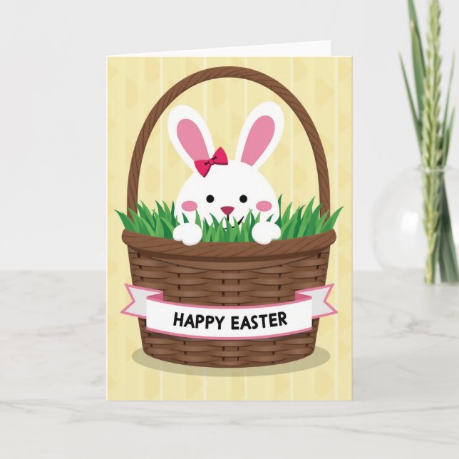 Kanin I Korg Greeting Card Kort (Framsida)